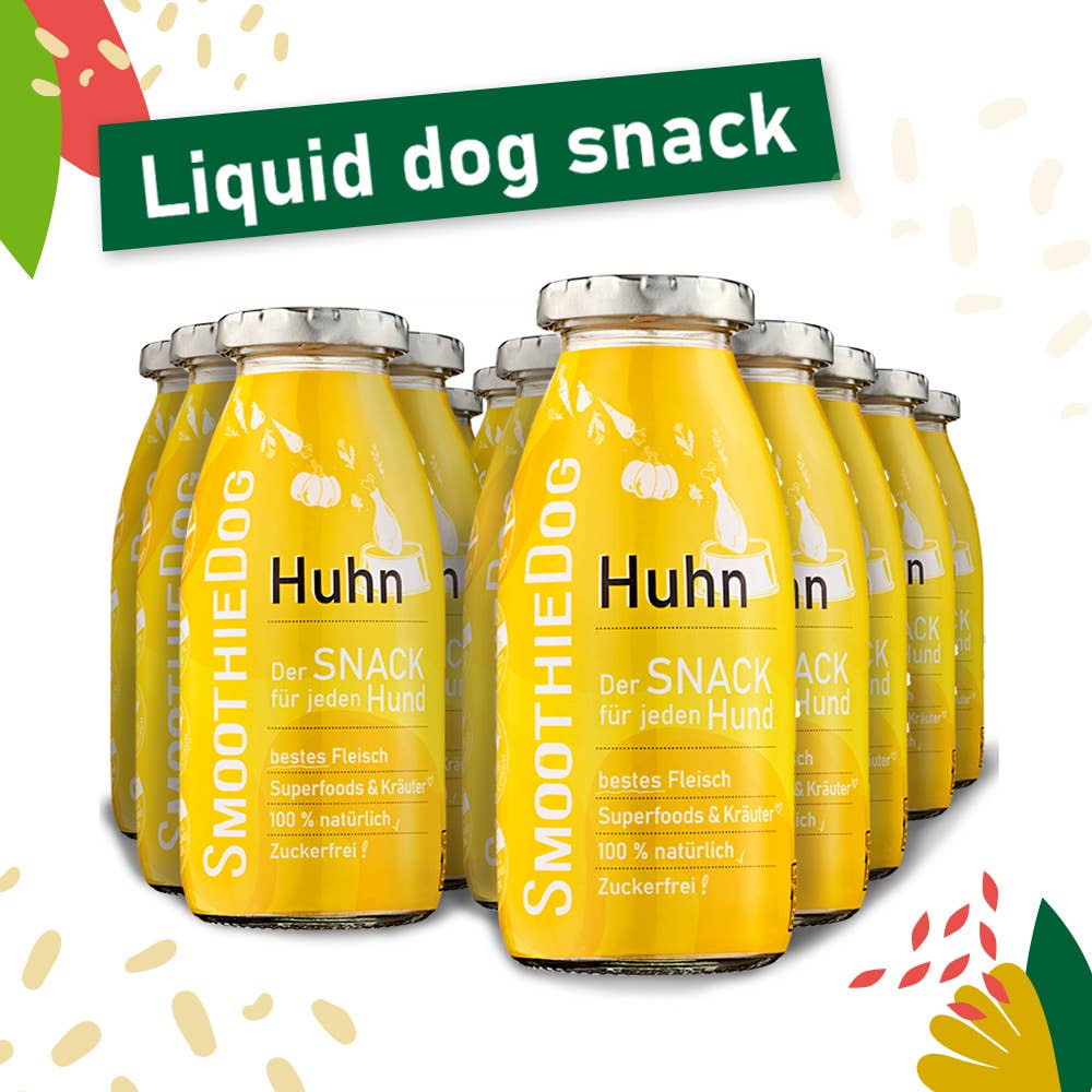 Smoothie pour chien au poulet